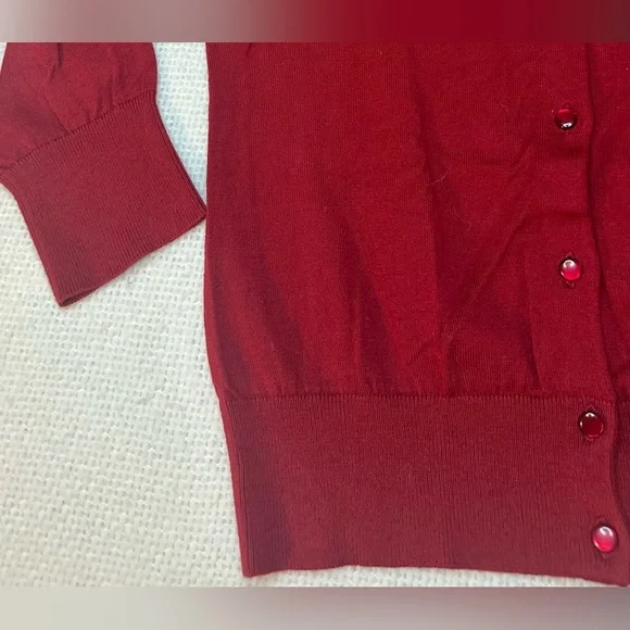 J. Crew Burgundy Women's Cardigan Size S - Picture 4 of 9